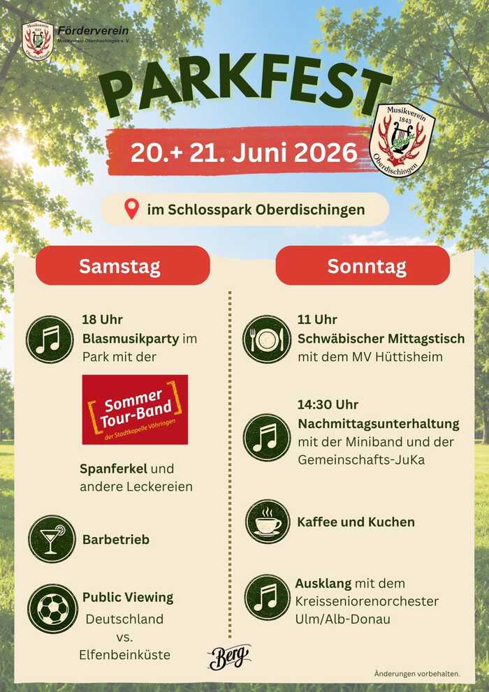 Parkfest Plakat 2026